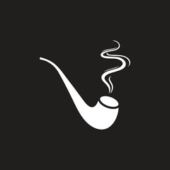 vintage smoking pipe, old-fashioned cigarette illustration