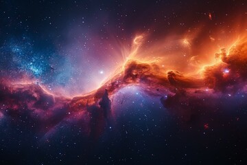 Obraz na płótnie Canvas Multicolored Galaxy Filled With Stars