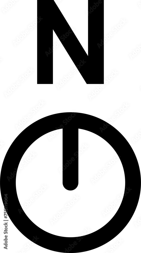 Poster basic north arrow mark sign symbol icon for map orientation. vector image.