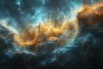 Fototapeta na wymiar Cosmic Space Filled With Stars