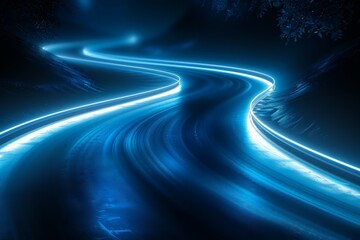 Fototapeta na wymiar Blurry Road in the Night