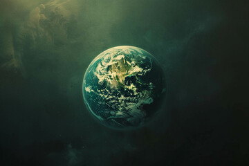 Close-up view of planet Earth from space. Earth Day.