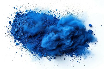 Stack of Blue Powder on White Surface