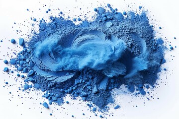 Pile of Blue Powder on White Surface