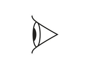 Eye side, see, vision icon. Vector illustration. - 755119882