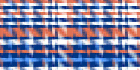 Gingham pattern background. Retro tablecloth texture. Abstract color full of Scott pattern. Pastel gingham seamless background for print on fabric. Vector art.