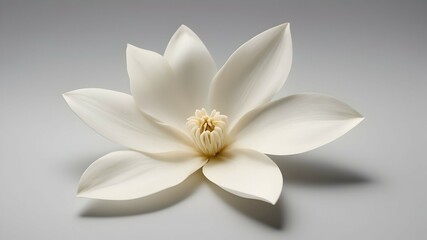 A minimalist, modern take on a vanilla flower, with soft, delicate petals and a sleek,...