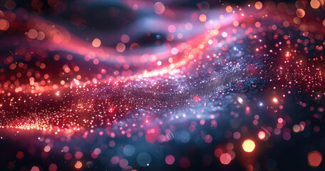 Obraz premium Beautiful abstract shiny light and glitter background. Generative AI.