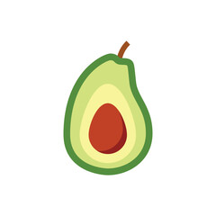 Avocado Fruit Green icon vector