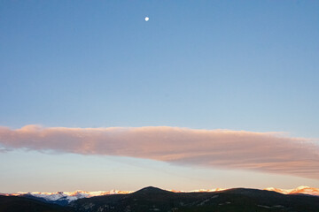 Sun on the Snowy Peaks Colorado Rocky Mountains