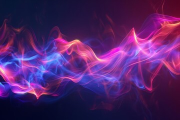 Vivid 3d render of dynamic multicolored smoke trails Creating an abstract and mesmerizing light display