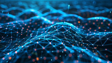 Interconnected Nodes: A Visualization of Digital Connectivity and Data Flow