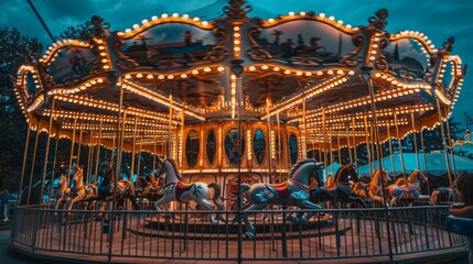 a infantil carousel soft colors 