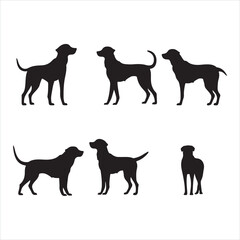 A black silhouette charlie dog
 - obrazy, fototapety, plakaty