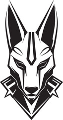 Anubis in Armor A Guardian Mascot Logo Design The Jackals Eye An Abstract Anubis Mascot Icon with Focus