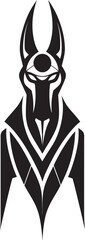 Spectral Shepherd An Anubis Mascot Icon Pyramid Protector An Abstract Anubis Vector Design