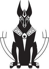 Geometric Guide An Abstract Anubis Icon Modern Pharaohs Guard An Anubis Logo Design