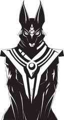 Echoes of the Afterlife An Abstract Anubis Mascot Vector Graphic Design Guardian of the Scales An Anubis Mascot Logo Design for Equilibrium