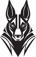 The Underworlds Navigator An Anubis Mascot Logo Design for Guidance Jackals Vigilance An Abstract Anubis Icon for Watchfulness