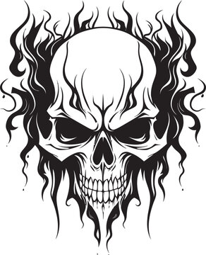 Infinity Imprints Abstract Skull Fusion Icon Abstract Aether Tattooed Vector Skull Emblem