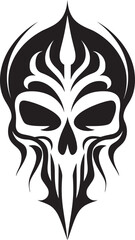Symbolic Surrender Abstract Skull Emblem Fusion Vector Occult Odyssey Tattoo Vector Skull Fusion Emblem