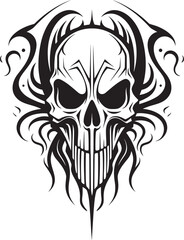 Celestial Canvass Tattoo Vector Iconic Fusion Design Echoes of Eternity Abstract Skull Fusion Logo Design Odyssey