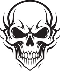 Cosmic Carvings Tattoo Vector Emblem Astral Alchemy Abstract Skull Logo