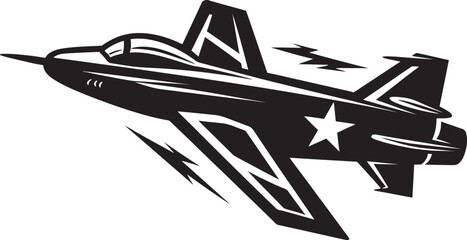 Storm Surge Air Force Thunderbolt Icon Vector Graphic Emblematic Thunderbolt Tribute Thunderbolt Emblematic Vector Icon Graphic