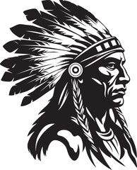 Spirit Guardian Apache Logo Graphic Desert Protector Tribal Emblem Icon