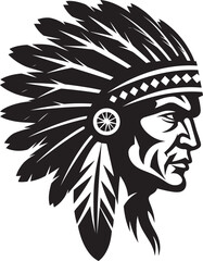 Desert Guardian Apache Face Iconic Emblem Tribal Unity Apache Logo Vector Symbol