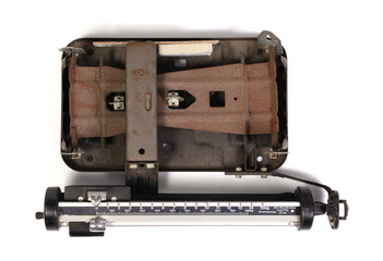 Part of broken baby weight scales, isolated