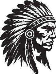 Warriors Vision Apache Emblematic Face Icon Spirit of the Land Apache Logo Vector Symbol