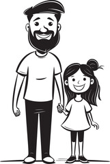 Heartwarming Hugs Happy Family Vector Daddys Delight Cartoon Emblematic Design