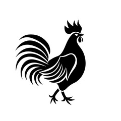 Rooster in minimal style