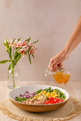 ensalada de atun, comida mexicana