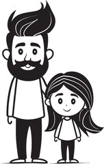 Heartfelt Happiness Cartoon Logo Graphic Design Daddys Little Sunshine Father Daughter Icon