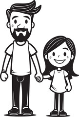 Obraz na płótnie Canvas Daddys Little Princess Father Daughter Icon Precious Memories Cartoon Logo Vector