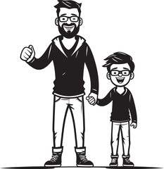 Daddys Joyride Father Son Vector Icon Cherished Bond Cartoon Emblematic Icon