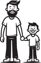 Daddys Love Happy Family Emblem Fun filled Memories Father Son Iconic Emblem