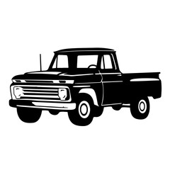 Vintage truck silhouette