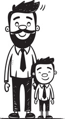 Blissful Bond Cartoon Symbolic Design Family Fun Happy Family Symbol