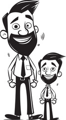 Joyful Journeys Cartoon Emblem Design Cherished Memories Happy Family Icon