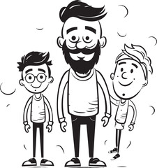 Daddys Little Buddy Father Son Vector Emblem Heartfelt Happiness Cartoon Vector Design