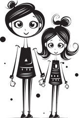 Moms Joyride Mother Daughter Vector Emblem Sweet Smiles Happy Mom and Daughter Design