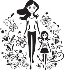 Mommys Love Happy Family Graphic Fun filled Memories Mother Daughter Iconic Design