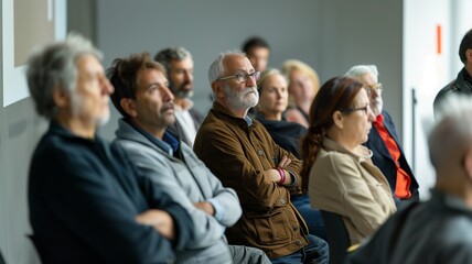A group of people attending a seminar during a conferenc - obrazy, fototapety, plakaty
