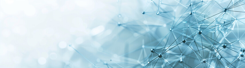 Abstract Artistry: A Digital Network in Light Blue Tones