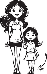 Heartfelt Bond Cartoon Vector Symbol Loving Laughter Happy Family Design