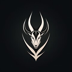 Lion head logo design in black and white