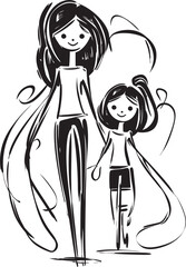 Blissful Bond Cartoon Emblematic Design Smiles Together Happy Family Logo